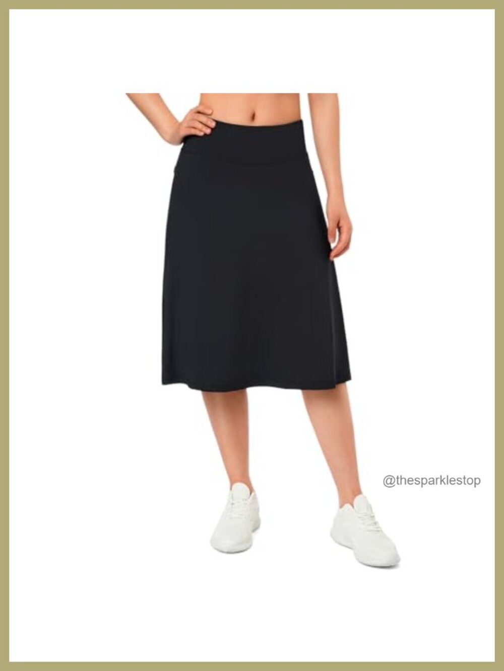 26 Inch Long Skort with Pockets High Waist Athletic Skirt
